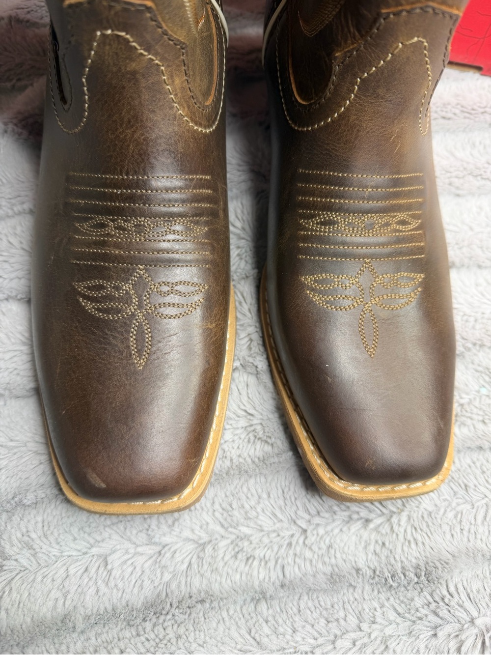 New in Box Justin Women's Jesse Brown Western Boots - Square toe Brown 9B - Picture 5 of 9